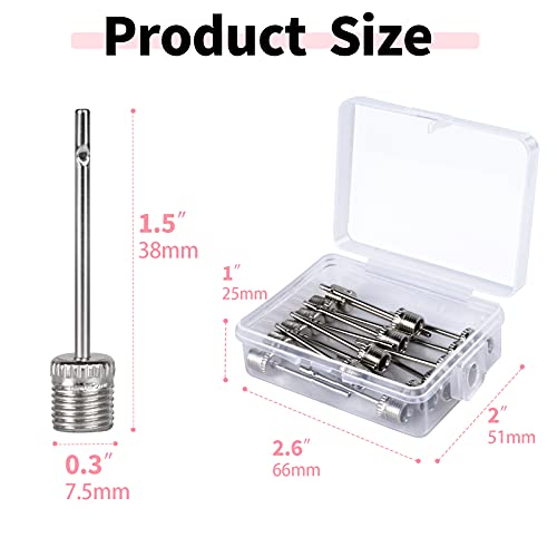 Motrust Stainless Steel Air Pump Needle,Premium Inflation Needles,Pump Needle For Football, Basketball, Soccer, Volleyball Or Rugby Balls With Portable Storage Box-16Pack #TOP2