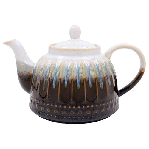Lesser & Pavey Elements Reactive Glaze Teapot | Ceramic Stoneware Tea Pot with Modern Finish | Stylish Kitchen Tableware | Contemporary Home Accessory for Serving Tea