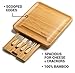 Machika bamboo cheese board set and Knife Set | Appetizer Serving Tray | Cheese Cutting Board | Perfect Housewarming Gift for Wine Lovers & Cooks | Includes 4 Pcs Cutlery Set |
