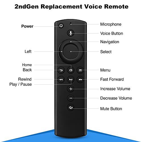 Image of TVs Remote Replacement Fit for All Fire-Stick Series, for TVs Cube (1st & 2nd Gen), 3rd Gen Smart TV with Voice Function, TVs Stick 4K / Stick Lite /Stick (2nd Gen),Not for Roku TV