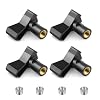 Microphone Clip Holder - Mic Stand Adapter 5/8 to 3/8 Thread for Studio Recording, Podcast, Karaoke (Regular)
