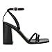 Calvin Klein Women's Sassa Heeled Sandal, Black Patent 001, 8