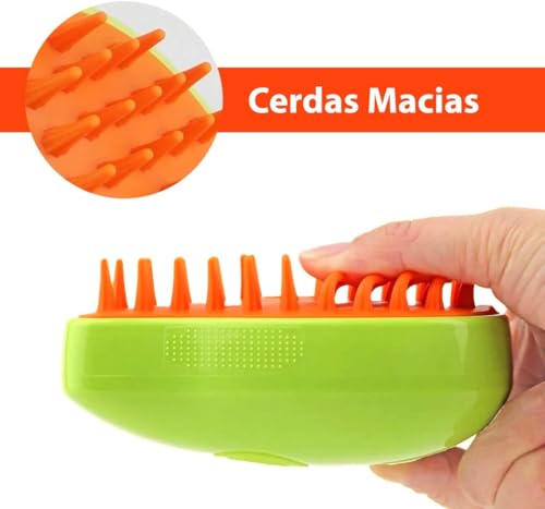 Escova para Gatos e Cães 3 em 1 a Vapor removedora de Pelos soltos para Animais de Estimação com Car
