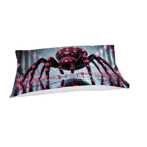 Housse de couette araignée imprimé 3D literie microfibre 135x200 - 7