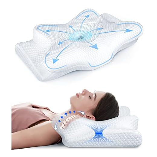Emircey Adjustable Neck Pillows for Pain Relief Sleeping, Hollow Contour Pillow Ergonomic Plus, Odorless Cervical Memory Foam Pillows, Orthopedic Bed Pillow Support for Side Back Stomach Sleeper