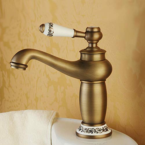 IMPROVINGSS Armarios de baño de cerámica antiguos, fríos y calientes, lavabos de inodoros para el hogar, todos los grifos de cobre