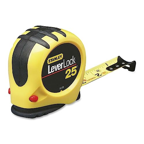 Stanley Tools Leverlock Tape Measure, Standard, 25' x 1