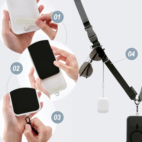 Correa universal de 25mm para móvil compatible con iPhone y Samsung en fundas completas 5