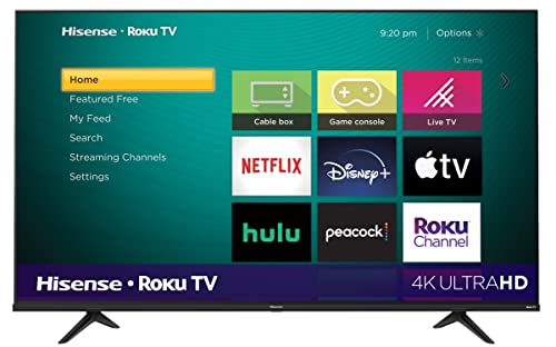 Hisense 65-Inch Class R6 Series 4K UHD Smart Roku TV with Alexa Compatibility, Dolby Vision HDR, DTS Studio Sound, Game Mode (65R6G),Black