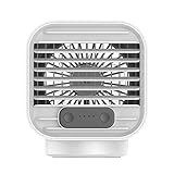 DieffematicKTY Aire Acondicionado Portatil Electric Fan cooling humidifier Portable Air conditioner Bench Top Air Cooler (Color : White)