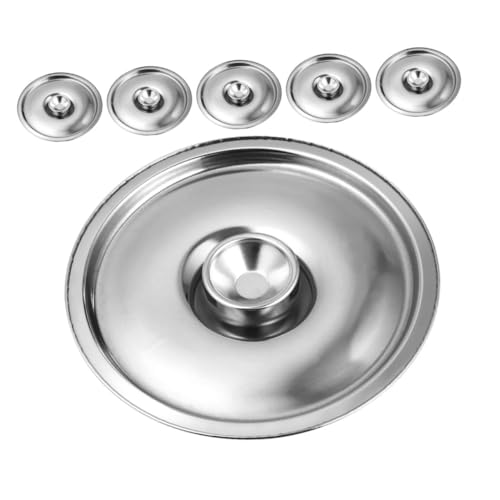 IMIKEYA 6 coperchi in acciaio inox per pentole e padelle, coperchi piccoli, resistenti al calore, con manico riutilizzabili e per cucina e cottura