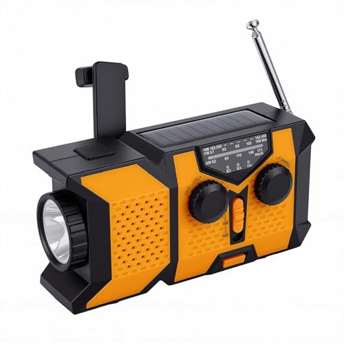 Radio compacte portable Vikye avec alarme SOS et trois modes de charge