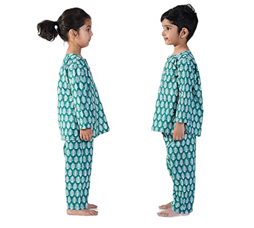 Image of Cotton Night Suit for Boys & Girls | Pajama Sets | Baby Top & Pant | Kids Dress | Printed Night Dress | Sleepwear Suit | P-3