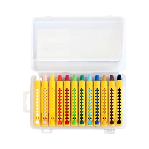 MUNGYO RailPas 12-Color Premium Oil Pastel Set - Ergonomic Triangular Grip for Kids
