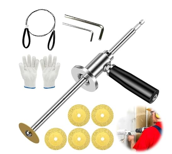 Cortatubos Interior para Tubos de PVC, Kit de Herramientas de Corte para PVC con Calibrador de Profundidad Ajustable, Set de Cortatubos de PVC con 5 Discos de Corte,Cortador Interior para Tubos de PVC