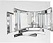 Eurofase 26347-011 Uzo Clear Crystal Glass Bow Wall Sconce Wall Mount Lighting, 1-Light 60 Watt, 6"H x 8"W, Chrome
