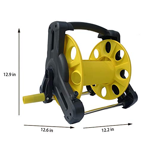 Mobile Garden Hose Reel Rack Hose Storage Rack Cart Stand for 65 Feet 1/2 Inch Hose Apply To Household Gardening and Cleaning. Equipped 3 pcs quick hose connector,1pcs tap connector,2pcswall hook. - Thumbnail 7