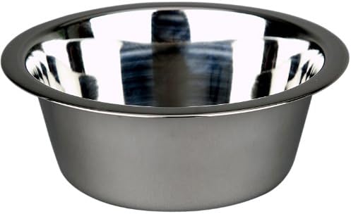 Advance Pet Products Stainless Steel Feeding Bowls, 5-Quart,Silver