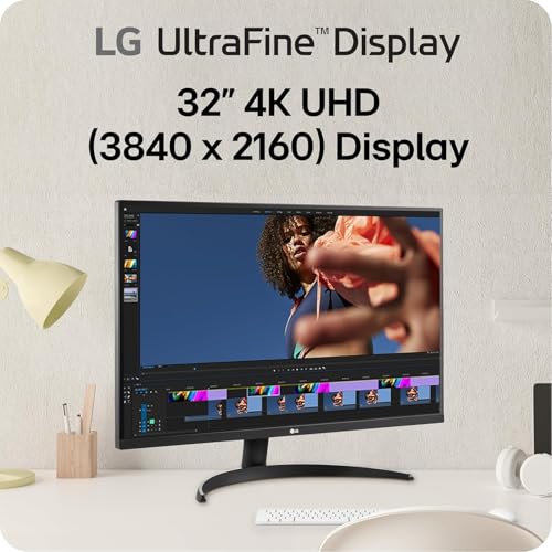 Image of LG 32-Inch Ultrafine 4K UHD (3840x2160) Monitor with HDR10, 90% DCI-P3, Built-in Speakers, OnScreen Control, HDMIx2 and DisplayPort