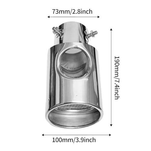 Pointe de silencieux voiture CRV argent finition miroir