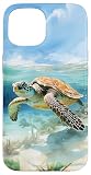Picture of Green Sea Turtle Relaxing Watercolor Case for iPhone 15