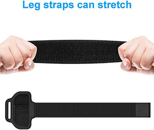 Image of Careflection Ring-Con Grips and Leg Fixing Strap for Nintendo Switch Game, Non-Slip Grips Adjustable Leg Fixing Strap Set Kit for Switch Joy-Con Fit Adventure Game. NOT Include Ring-Con (Red and Blue)