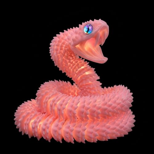 3D Printed Pink Viper Snake, 23
