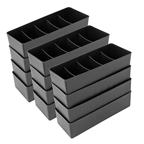 Image of Cutting EDGE Stackable Storage Drawer Organiser, Set of 12 (Black)