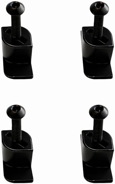 Metal mounting Clips for Acoustic Panels - Black, Extra Strong - Pack of 4 Includes M4 Screws - Heavy Duty Wall Panel Mounting Clips image 3