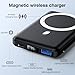AOGUERBE for Mag-Safe Wireless Portable Charger, 10000mAh Magnetic Power Bank 22.5W Fast Charging,Mini Battery Pack with LED Display&Foldable Stand for iPhone 17/16/15/14/13/12 Series (Obsidian Black)