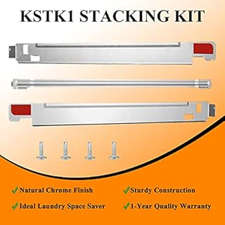 KSTK1 27-inch Washer Dryer Stacking Kit Replacement for LG Laundry Washer and Dryer - Solid Metal with Chrome Coated