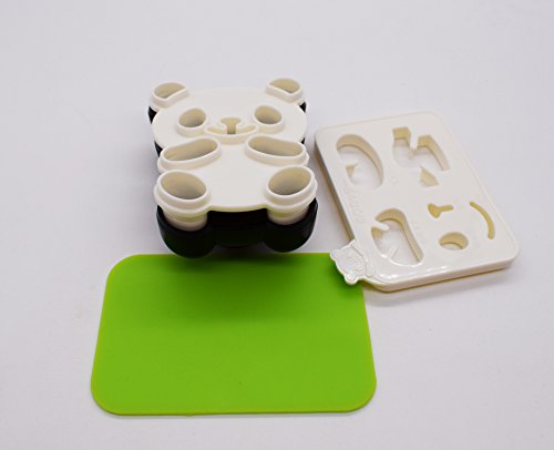 Rice Ball Mold, Bento Accessories Rice Ball Mold Onigiri Shaper and Dry Roasted Seaweed Cutter Set, Baby Bear - Thumbnail 3