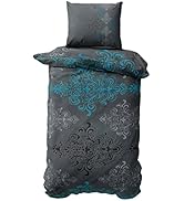 Class Home Collection Renforce Bettwäsche | Bettbezug 155x220 cm | Kissenbezug 80x80 cm | 100% Ba...