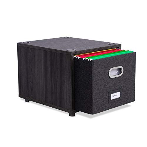 Birdrock Home Rolling File Cabinet With 1 Lateral Drawer – Decorative Storage Shelf For Blankets, Books, Files, Magazines, Toys, Etc – Removable Bin With Handles – Under Desk Office Organizer #TOP7