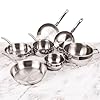 BergHOFF Belly Shape 18/10 Stainless Steel 12Pc Cookware Set, Metal Lids, Fast, Evenly Heat, Induction Cooktop Ready #2