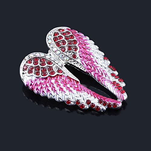 Image of Angel Wings Brooch Pin - Crystal Angel Wings Brooch Multicolor Lapel Pin Trendy Backpack Badge Hat Bag Decoration Accessories for Women Teen Girls
