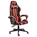 vidaXL Sedia da gaming, regolabile in altezza, sedia da ufficio, sedia direzionale, sedia da corsa, sedile sportivo, colore: nero e rosso