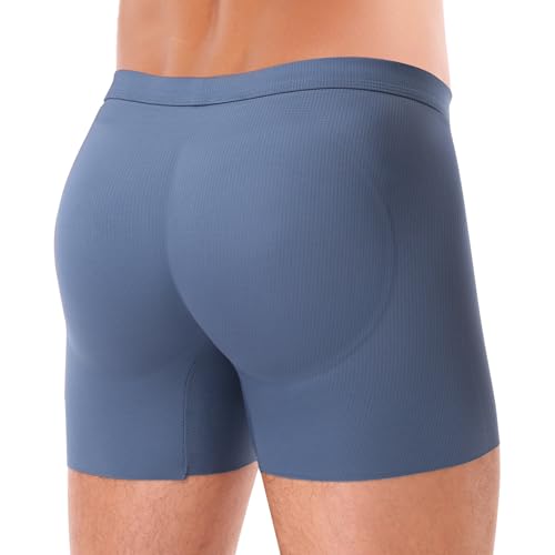 Mens Padded Boxer Briefs Light Blue