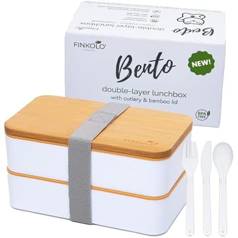 Finkolo Boîte Bento avec Couverts Cover