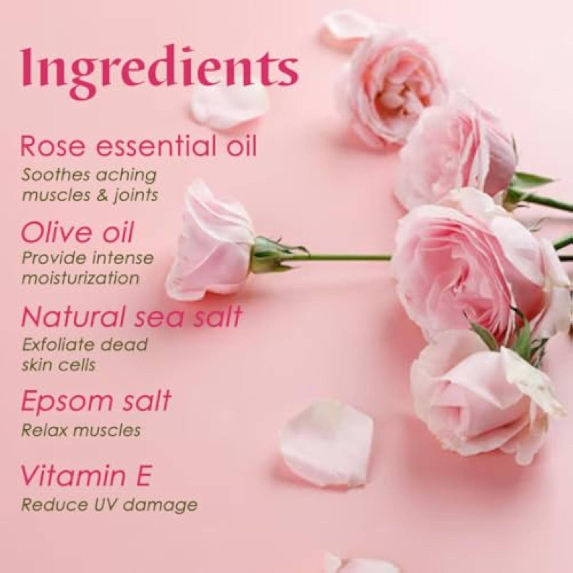 Vedic Ayurveda Lemongrass & Rose Bath Salt Combo