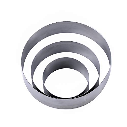 Large Round Cake Ring Set-4/6/8 Inch Biscuit Cutter Stainless Steel Circle Pancake Mold English Muffin Ring #TOP1