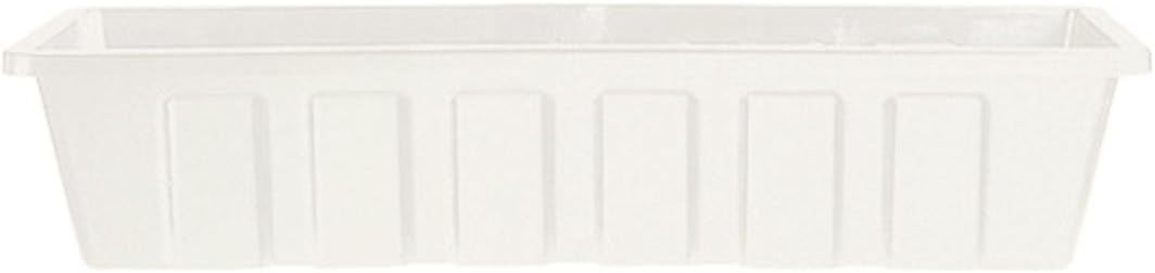 Novelty 2182, White, Poly-Pro Plastic Flower Box Planter, 18-inch