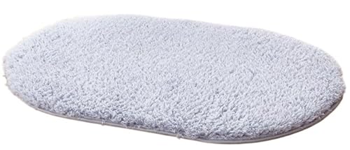 Vuxilo�ȉ~�`�̃t���A�}�b�g���փ}�b�g�����J�[�y�b�g �D�h���b�v�}�b�g�􂦂�o�X���[�� �D�����z�������ӂ�ӂ튊��~�� (60X90cm,�O���[)