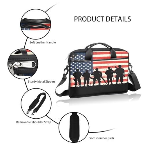 Maletín para portátil de 15 pulgadas con diseño americano miniatura 5