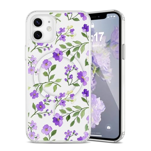 Étui transparent iPhone 11 Magsafe premium rigide aux reflets violets - 3