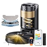 Proscenic Q20Plus Robot Vacuum and Mop with Bagless Self-Emptying Base, 10000Pa Suction 200Mins, Lidar Navigation Robotic Vacuum with Smart Obstacle Avoidance, Saves Multiple Maps, for Carpets & Floor