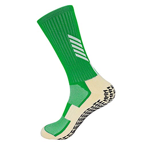 Image of Ulalaza Unisex Anti Slip Sports Thicken Cushion Soccer Socks Non Skid Grippy Traction for Football Basketball Sports