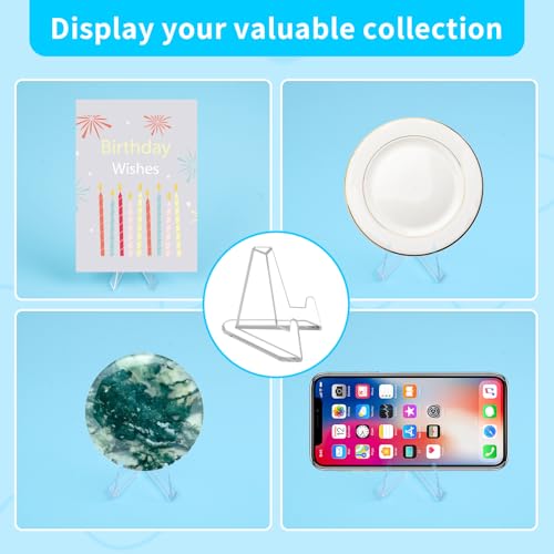 Image of vivinin 32Packs Card Display Stand, Card Stand, Card Stands for Sports Cards, Trading Card Stand, Acrylic Material, 2.2 Inch Tall