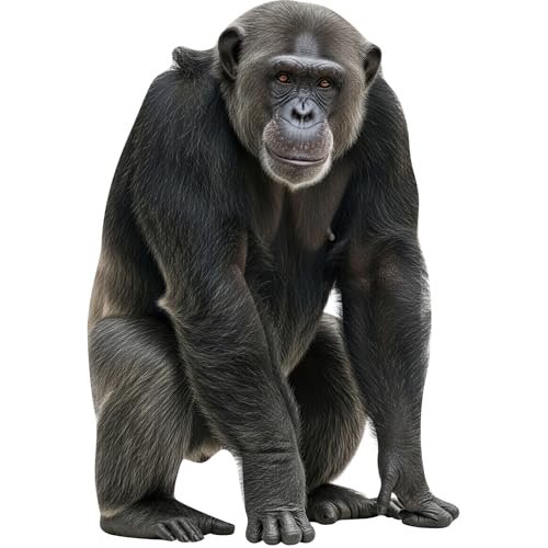 Image of Silverback Gorilla Life Size Cardboard Cutout, 5FT 1 PC | Silverback Gorilla Animal Standup for Events, Party Decor, Birthday Parties, Photography Backdrop, Home Decoration