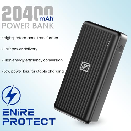 Image of ONE 7 20400mAh Portable Power Bank 17W - Dual USB & Type-C Output Slim Charger | LED Battery Indicator | Travel-Friendly Backup Battery for Smartphones & Devices (ON PB-40)